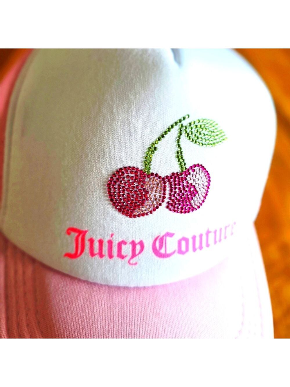 NEW! Juicy Couture Kids Crystal Cherry Hat Cap Size Age 6 And Up